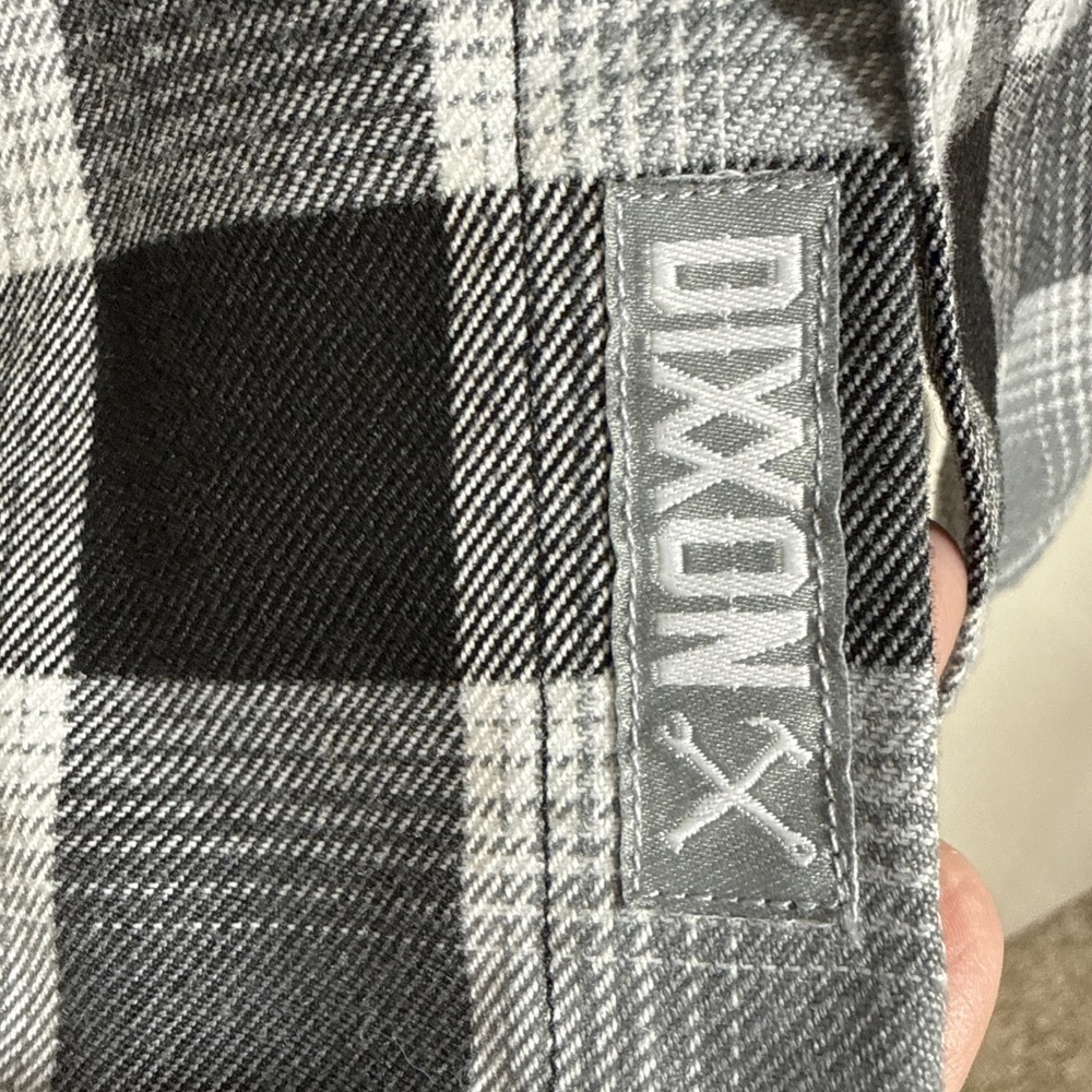 Dixxon Flannel Co The Mickey Men's 3XL Plaid Flannel Shirt Black Gray White NWOT - Picture 4 of 15
